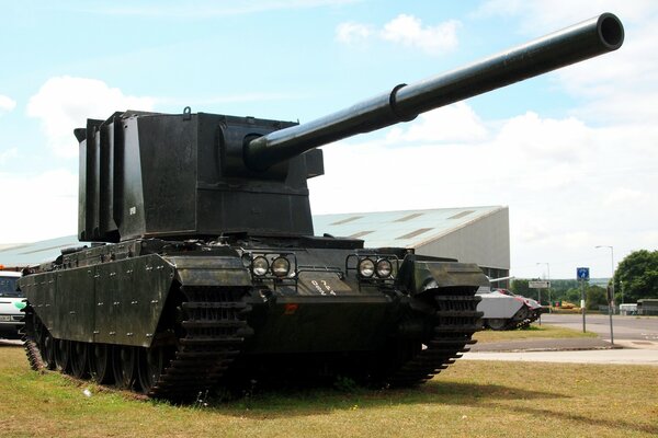 British huge black tank