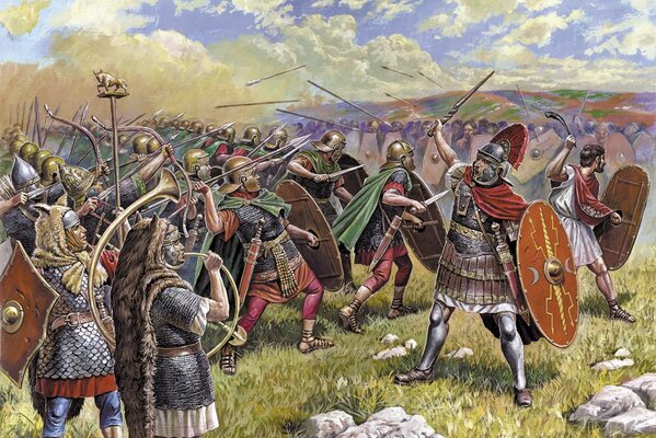 Rysunek na temat wojny w starożytnym Rzymie