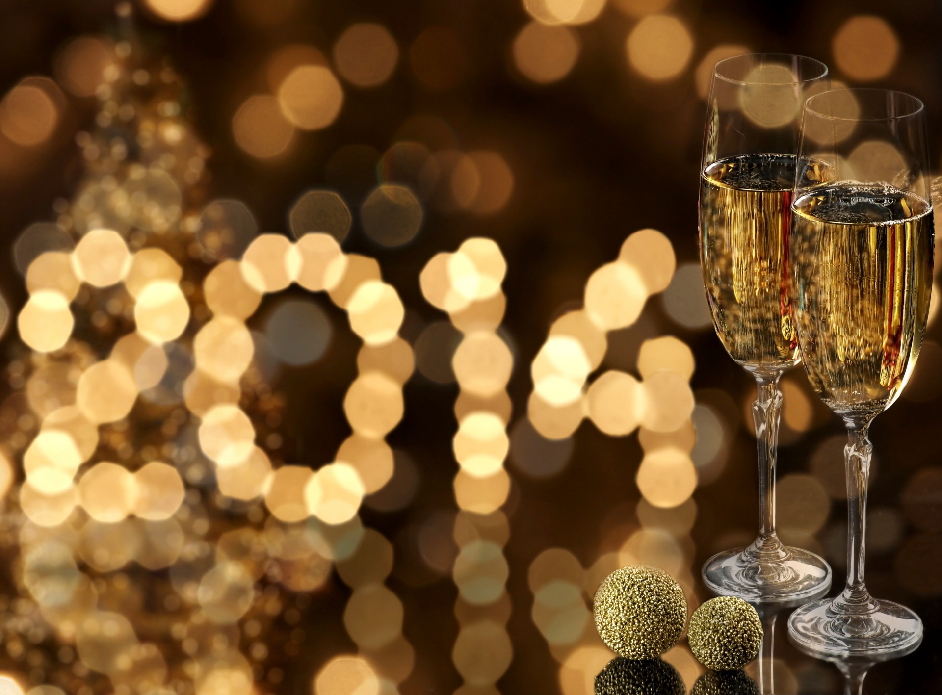 unglasses christmas new year bokeh champagne numbers 2014 holidays gold