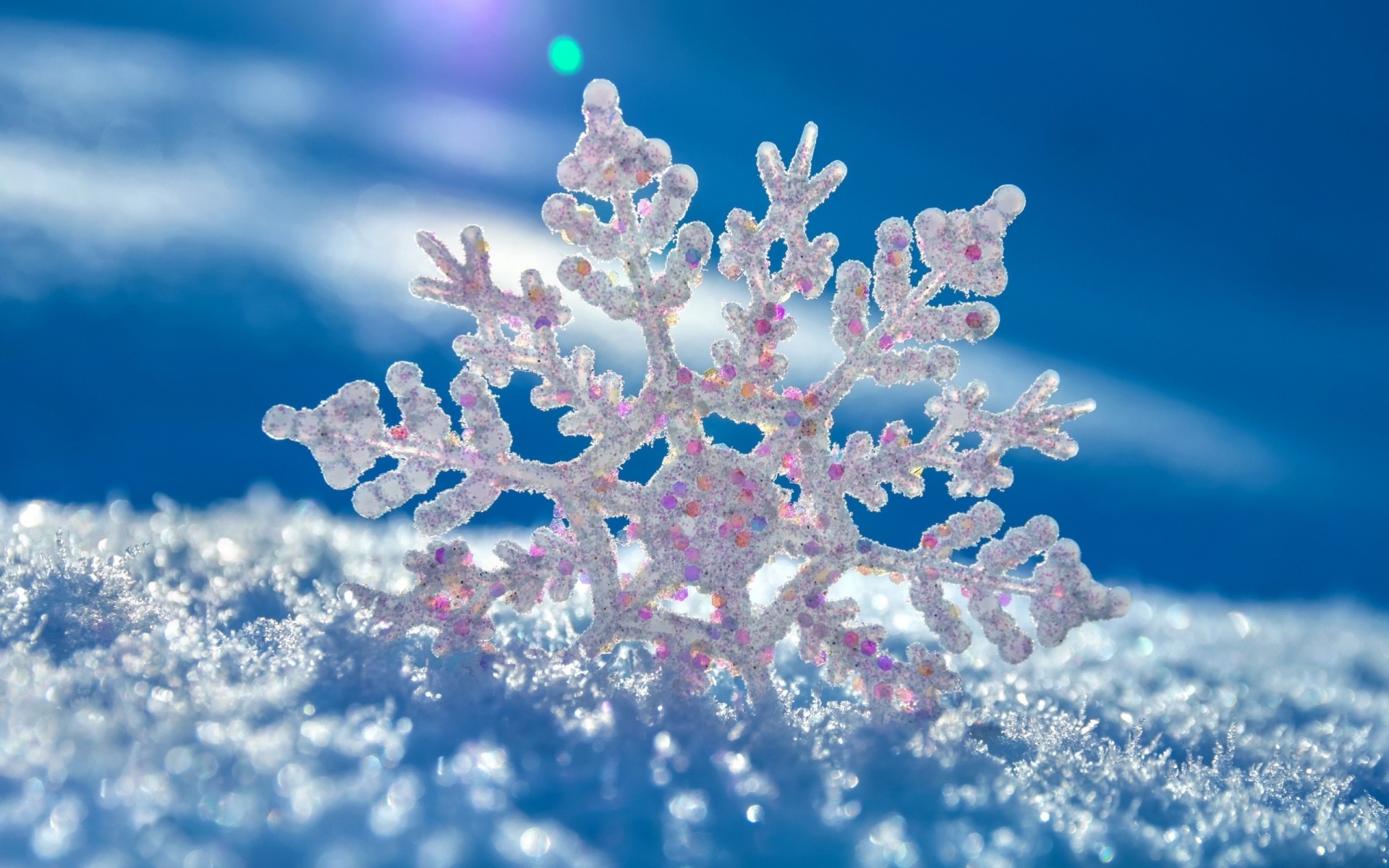 paillettes fiocco di neve inverno