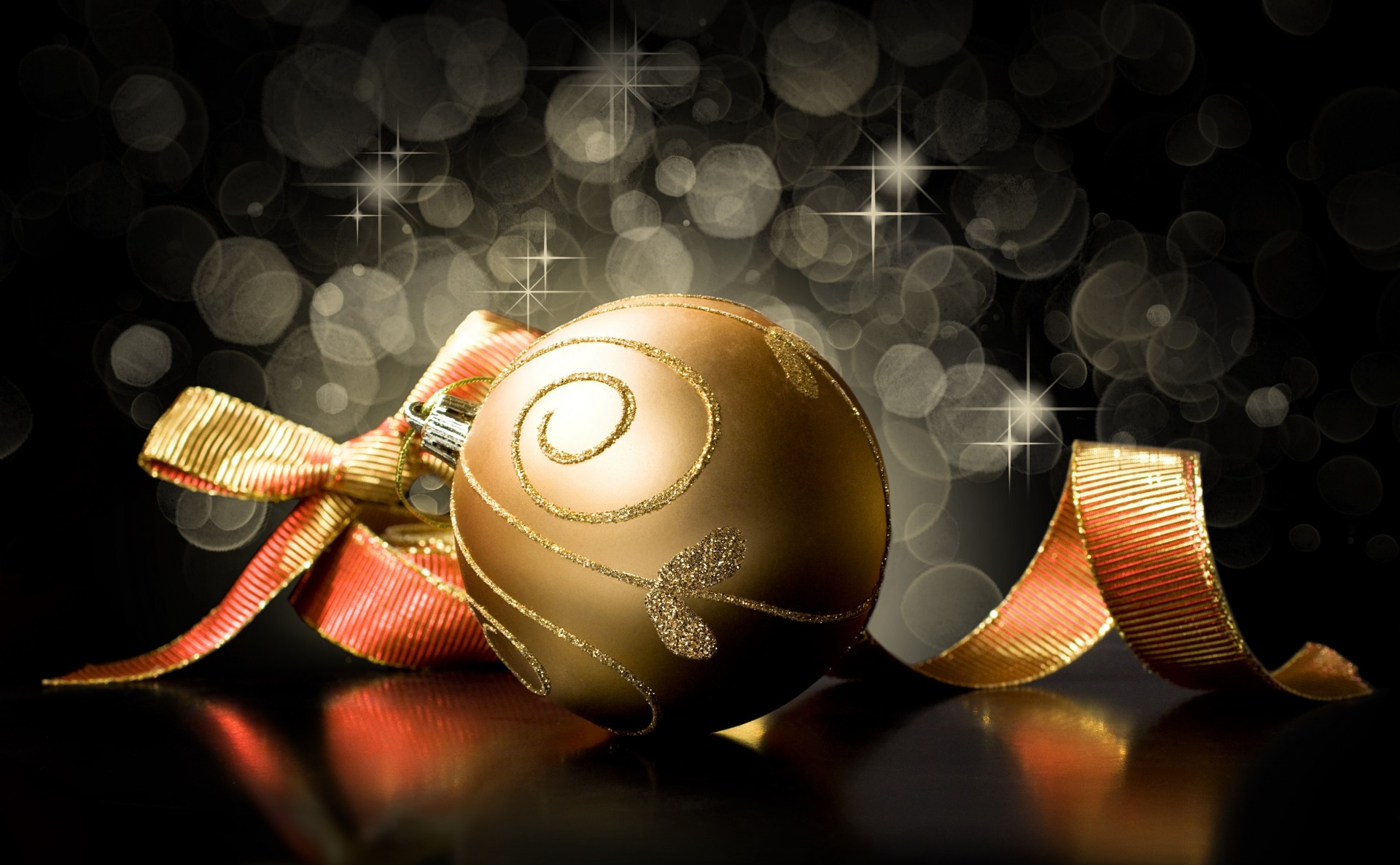 bogen weihnachten neujahr ballon hintergrund schwarz band gold dekoration feiertage spielzeug