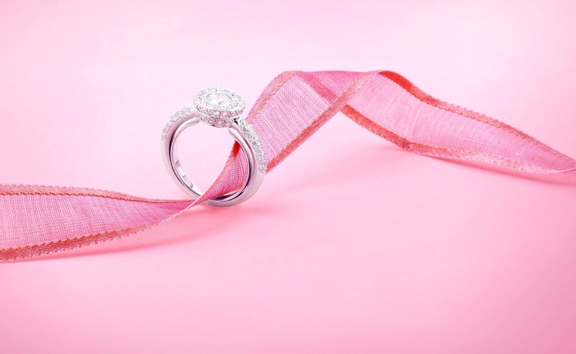 festa gioiello rosa decorazione matrimonio nastro anello