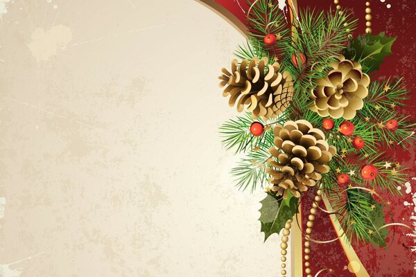 Art wallpaper New Year s wreath