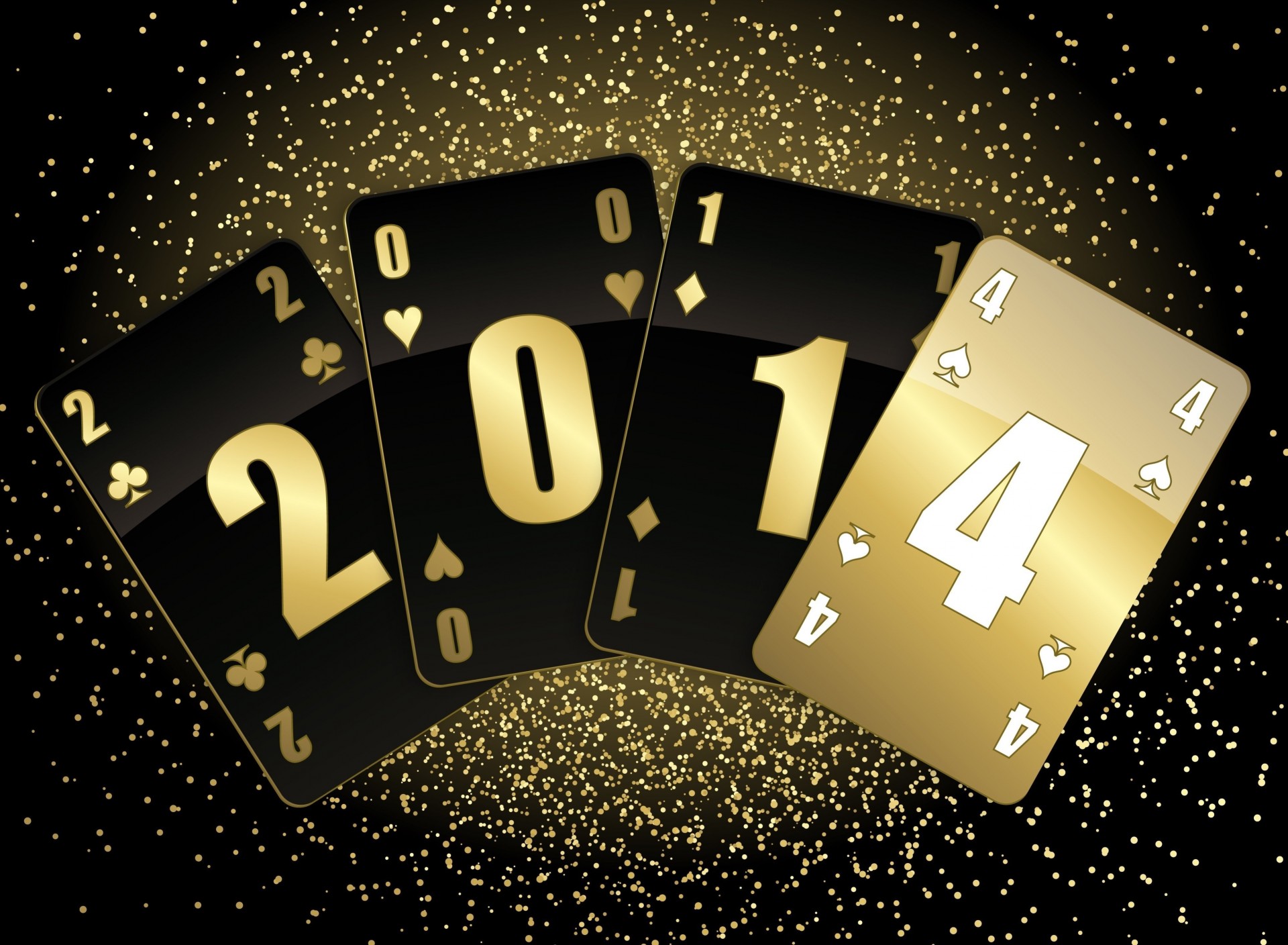 background 2014 cards new year suit