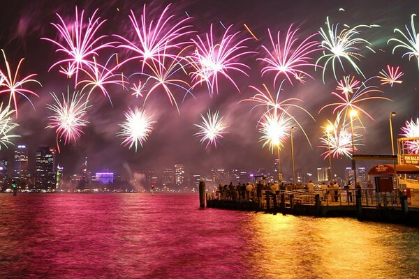 La ciudad de los fuegos artificiales en Australia