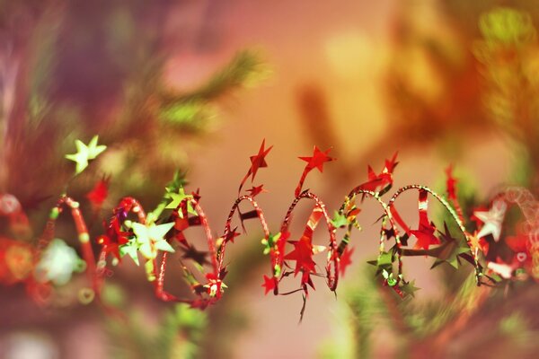 Weihnachtsbaum Zweige Neujahr Girlande