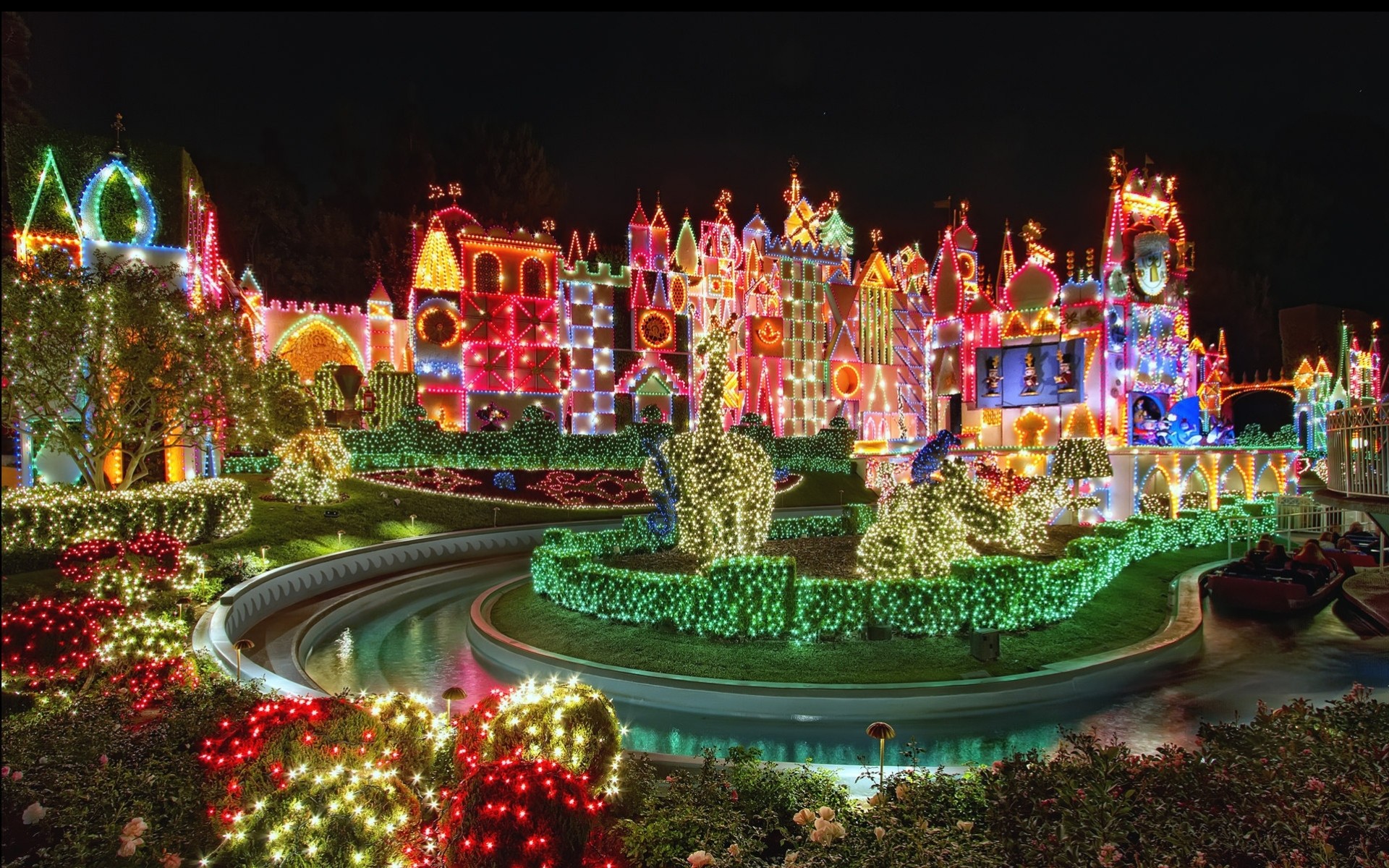 noël vacances ciel lumineux amusement belle disneyland