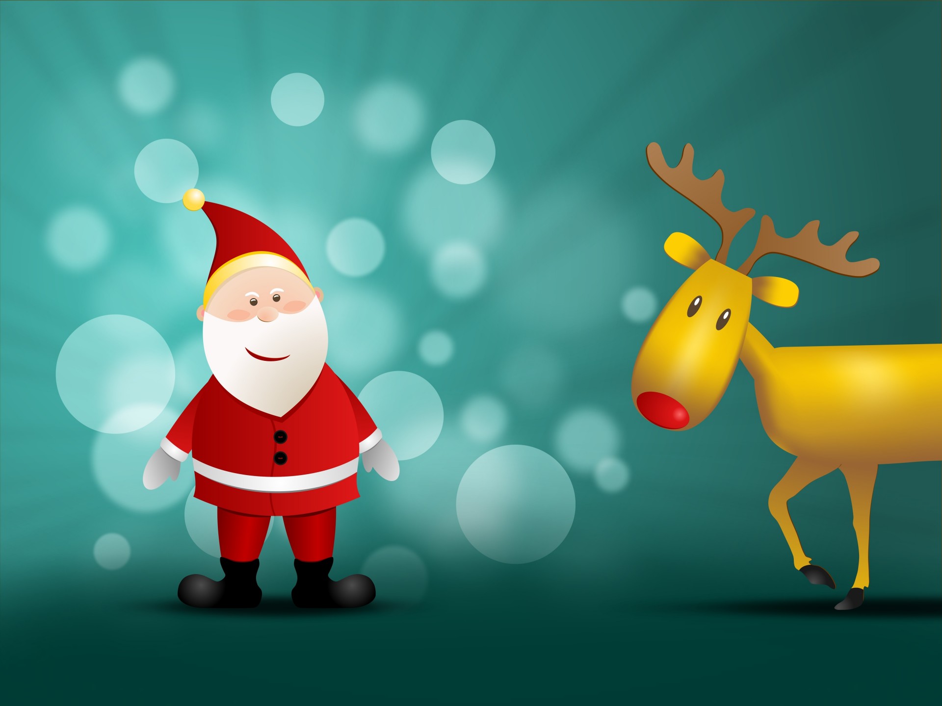 christmas tree father christmas christmas new year santa claus bokeh holiday graphics reindeer