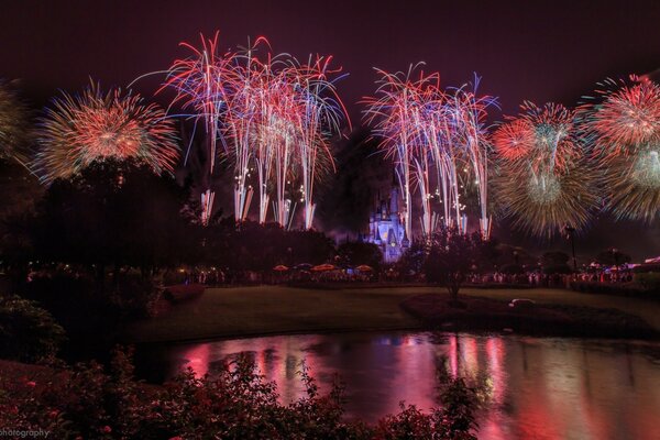 A vivid landscape in the magical kingdom of Disney