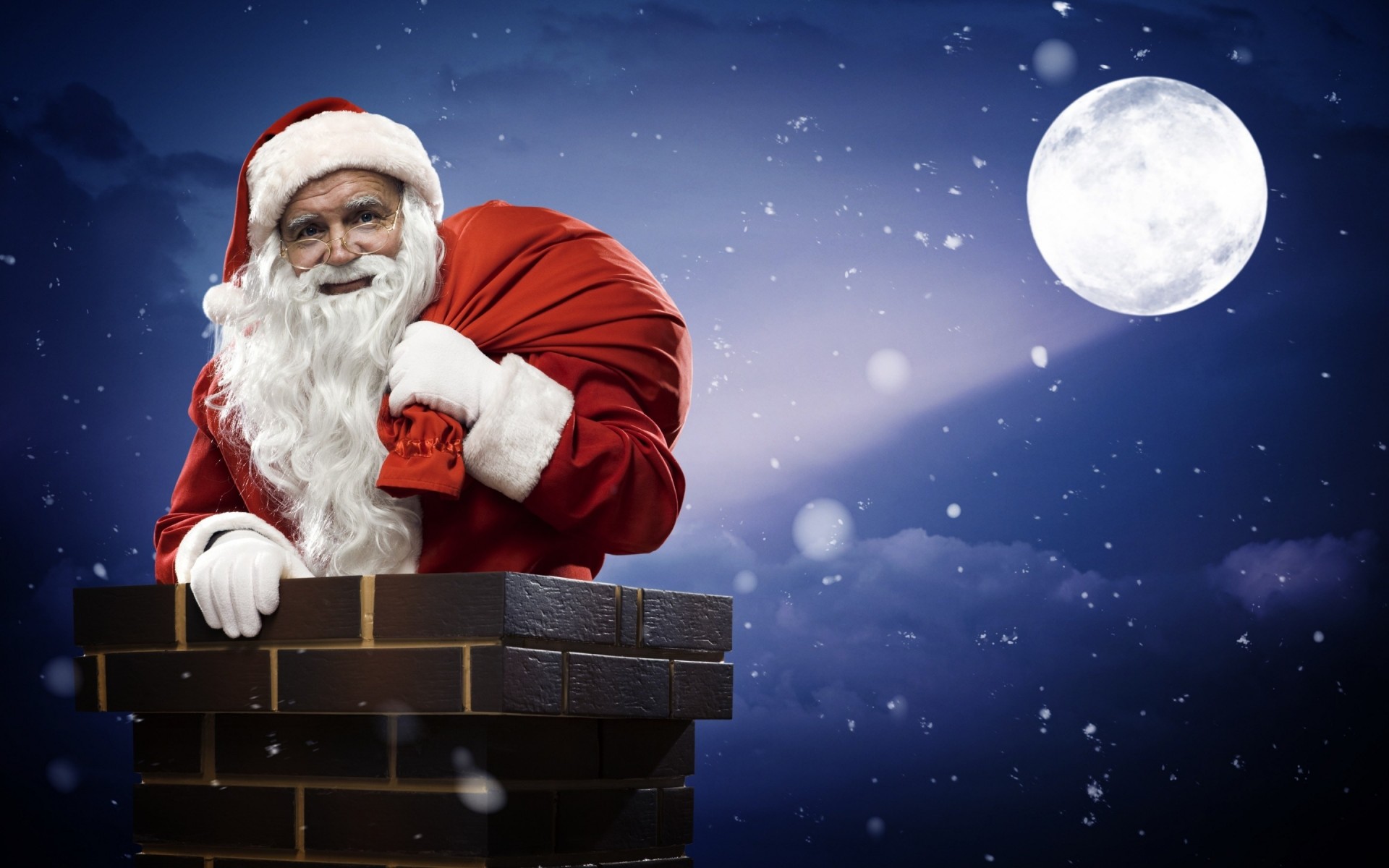 bellezza notte capodanno babbo natale babbo natale camino borsa luna tromba