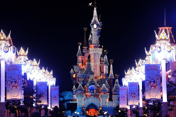 Twinkling lights in the New Year in France