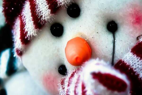 Jouet de Noël bonhomme de neige à la main