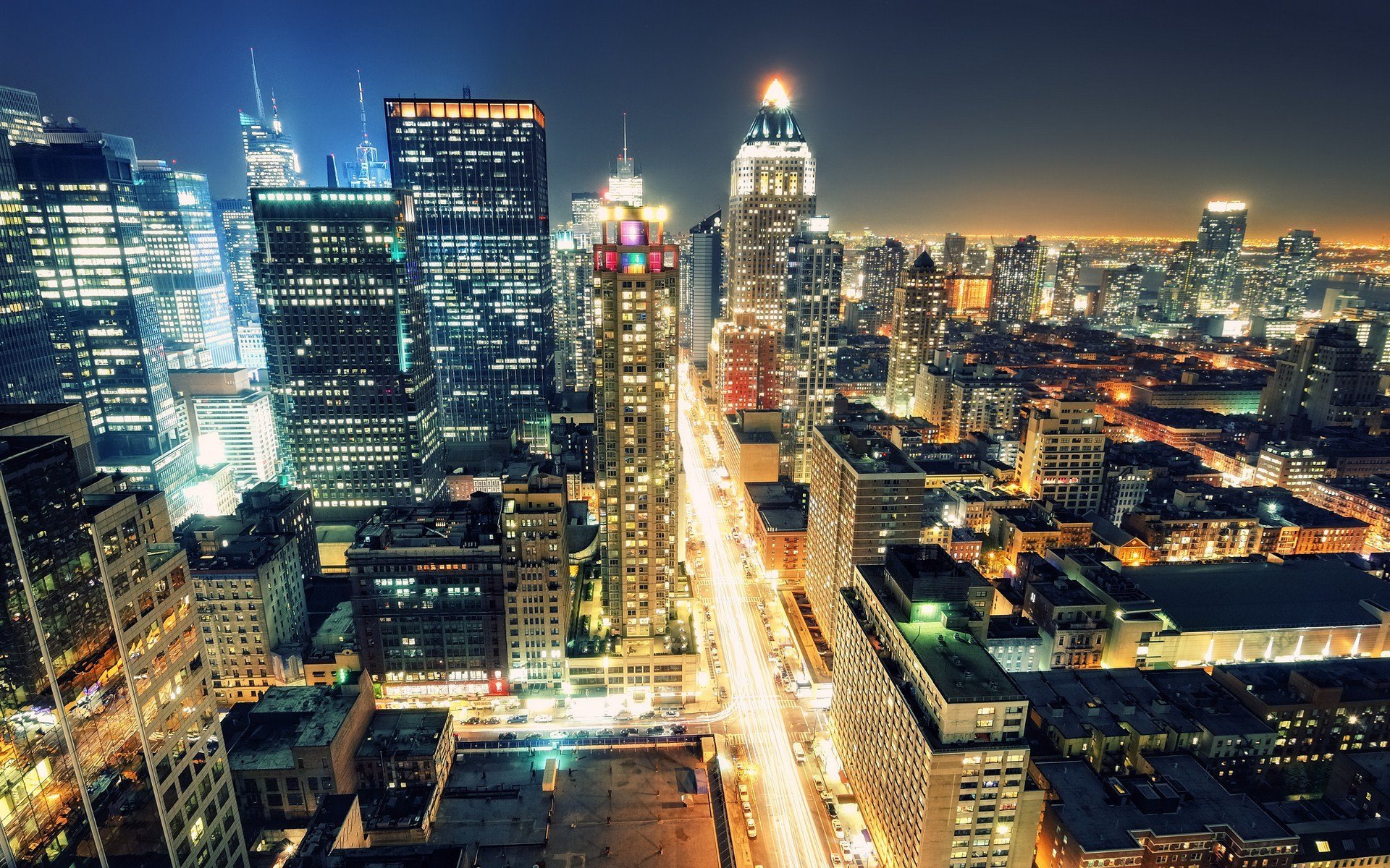 times square notte new york stati uniti 8 ave manhattan luci