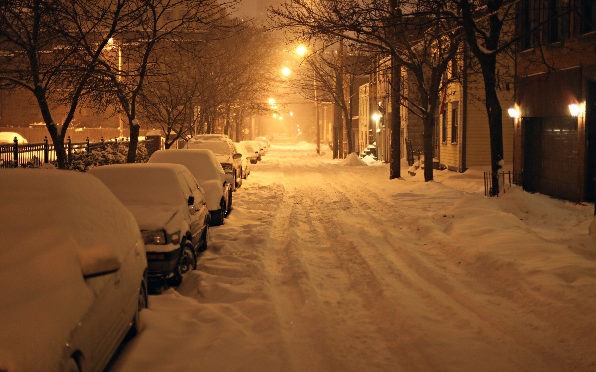 albany ny new york usa snow winter night