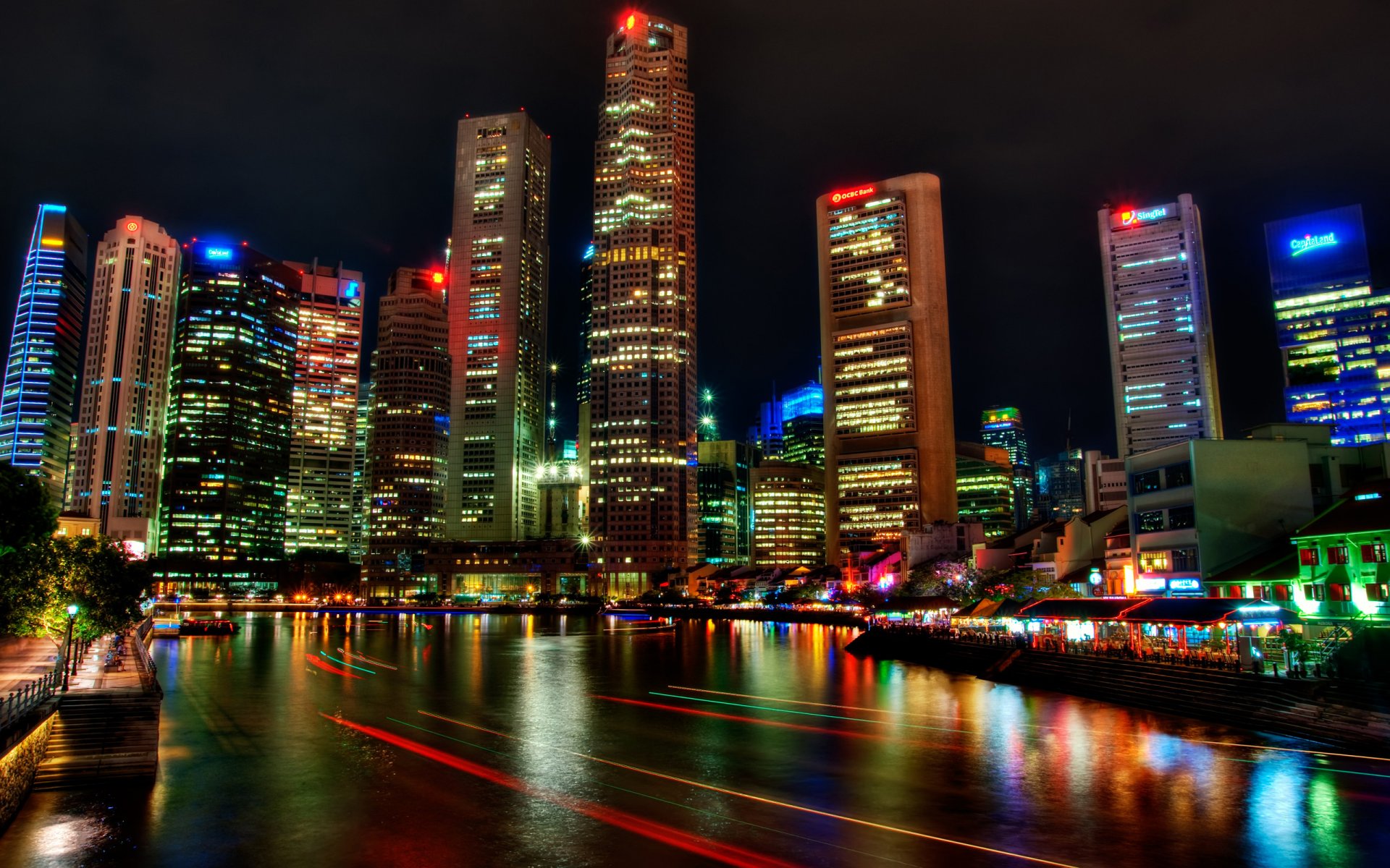 singapur fluss festival nacht