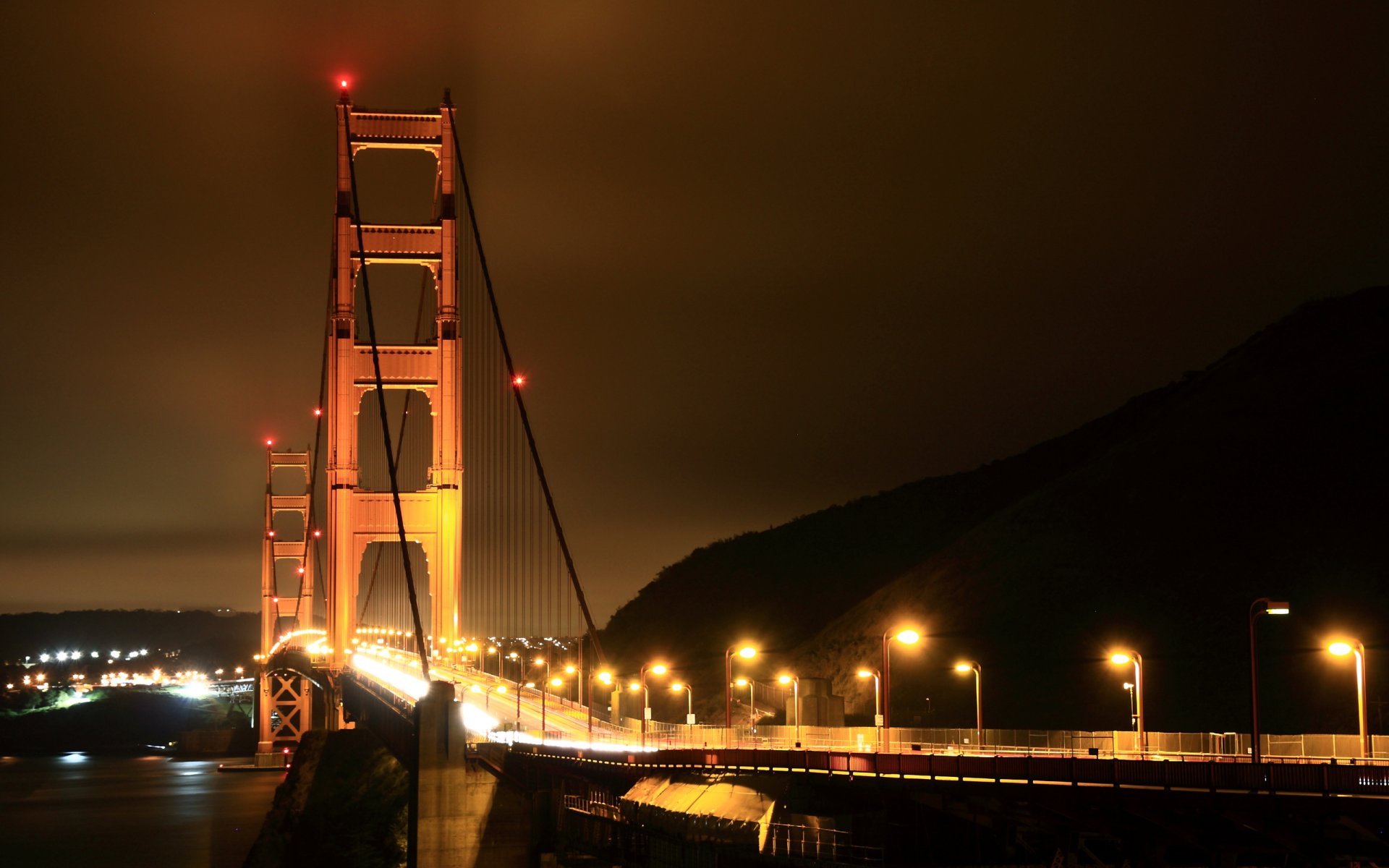 ciudades américa estados unidos estados unidos puentes noche carretera carreteras océano mar agua luz luces hogar