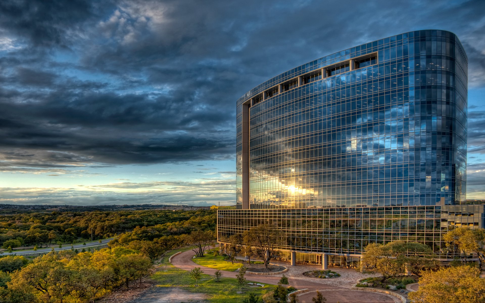 an antonio texas usa clouds tesoro oil company sunset