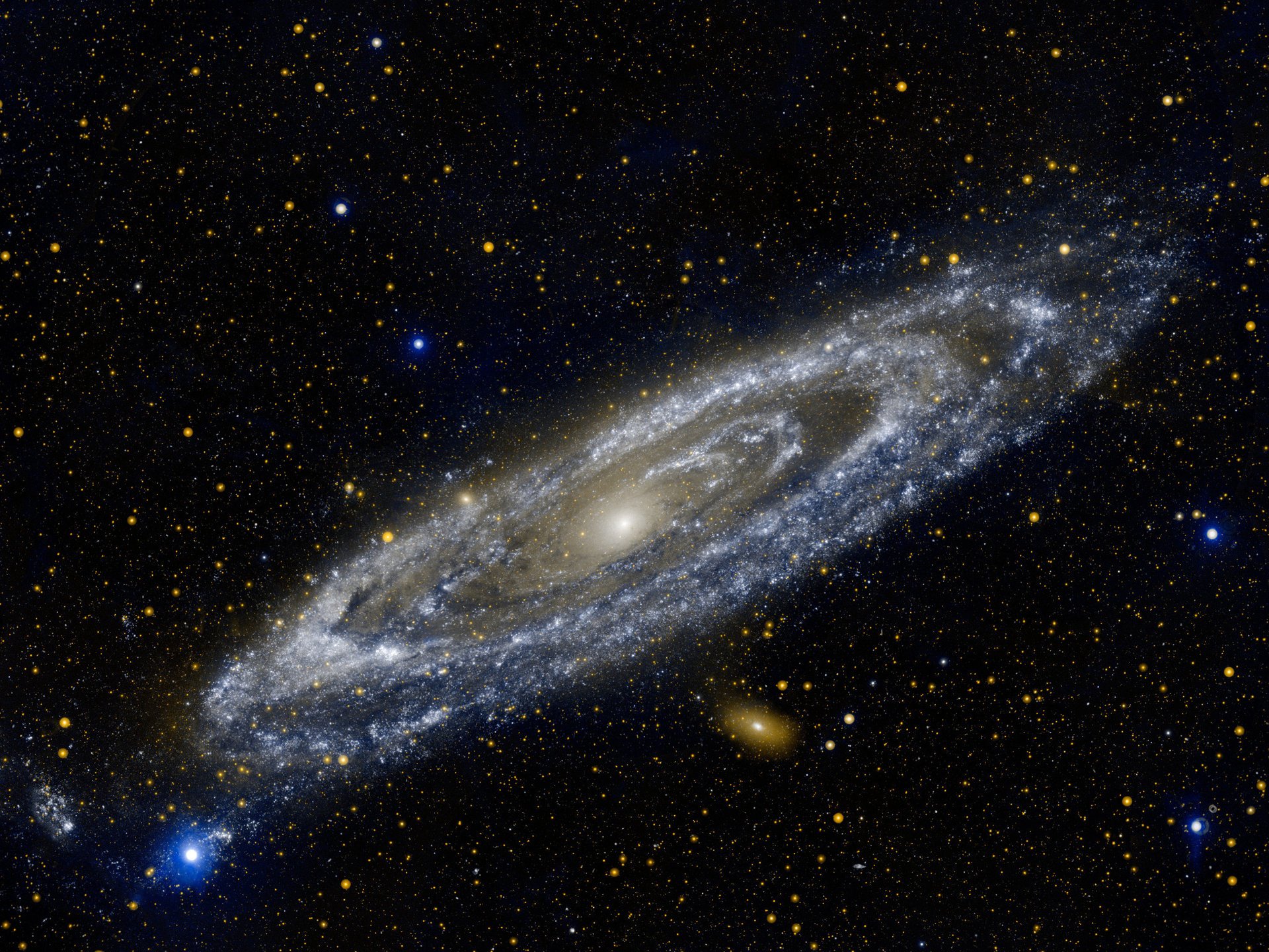 galex jeune ultraviolet galaxie andromède m31