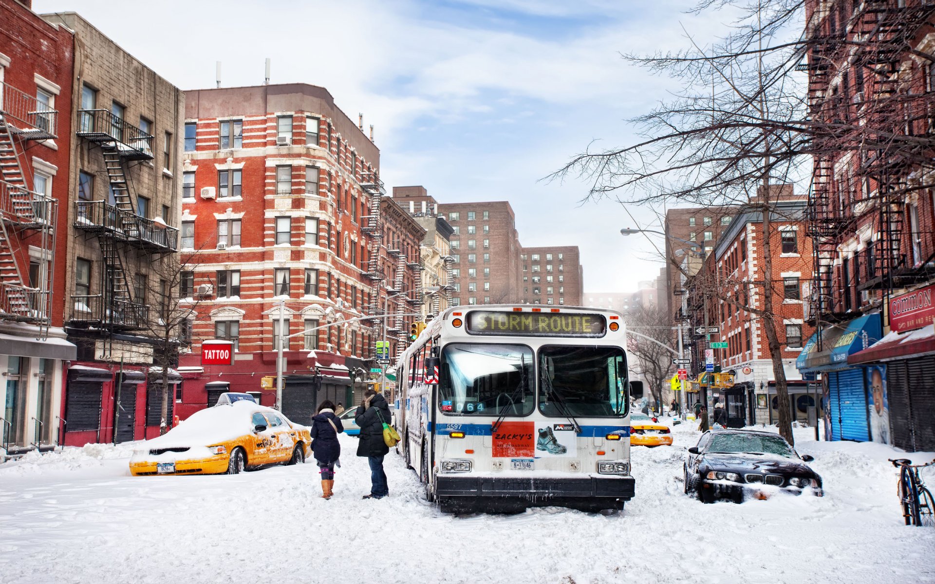 new york états-unis east village neige hiver hiver