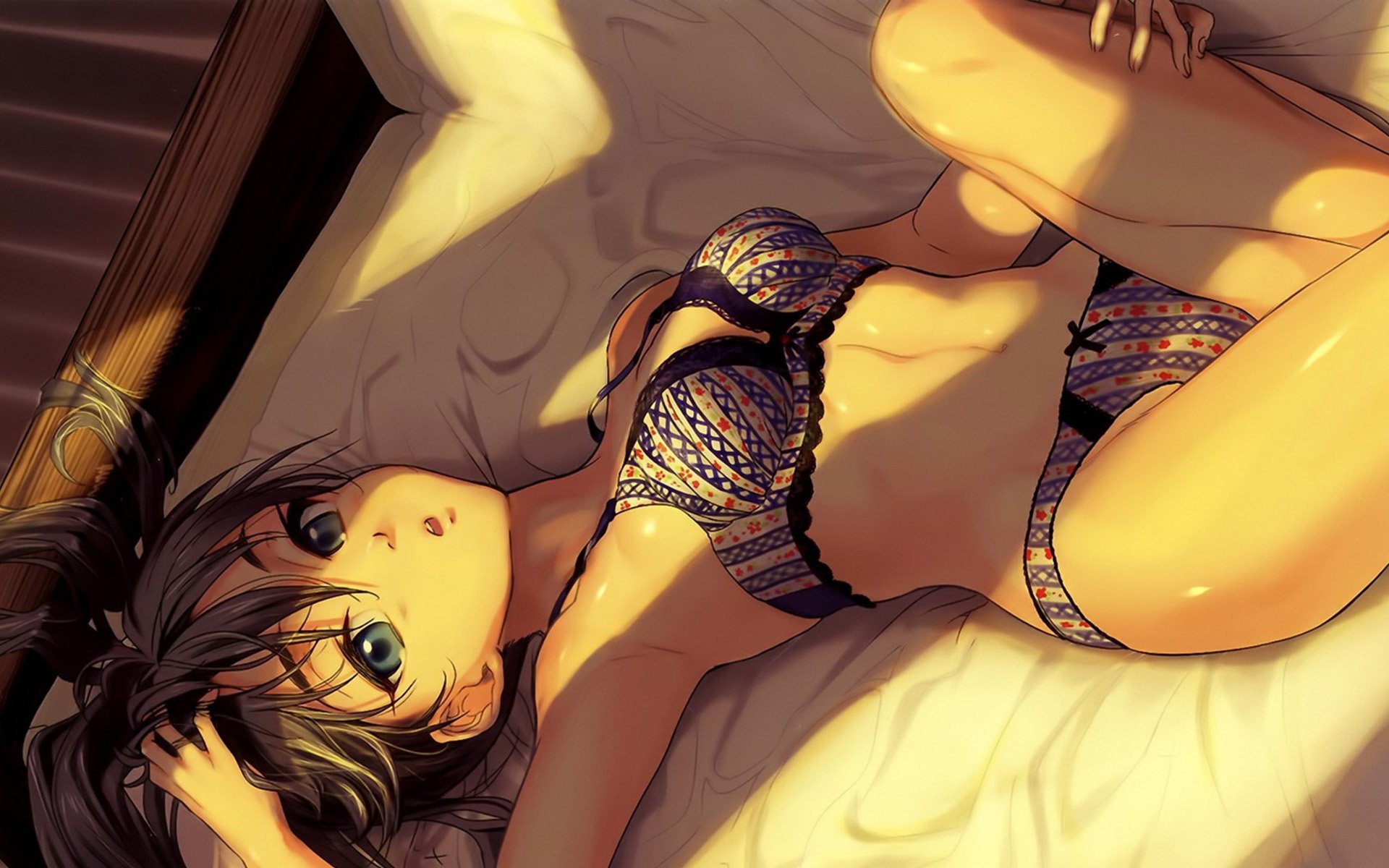 andou chikanori fille ganaha hibiki art idolmaster couché