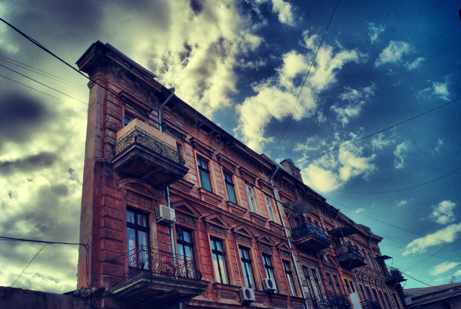 casa di una parete cielo edificio odessa