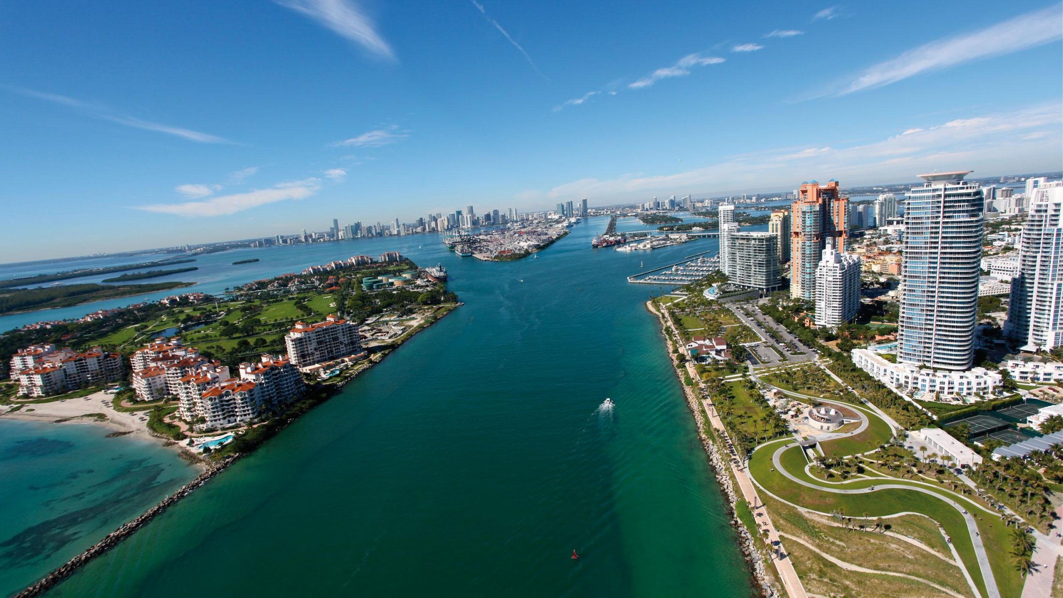 miami ciudad océano cielo