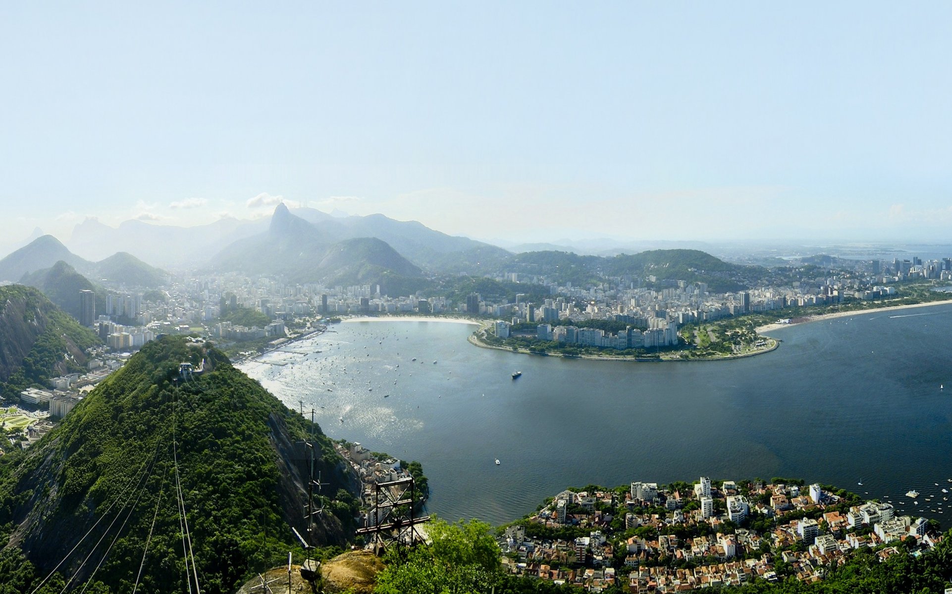 rio de janeiro rio de janeiro brésil baie océan city ville gratte-ciel gratte-ciel mouvement photo ciel nuages fond d écran