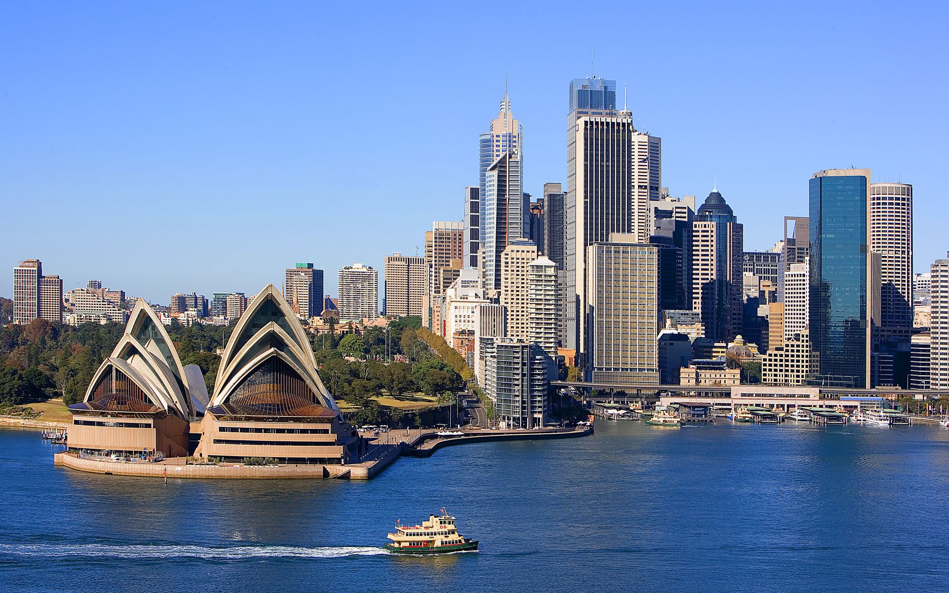 australien sydney stadt sehenswürdigkeit gebäude fluss meer opernhaus himmel natur landschaft