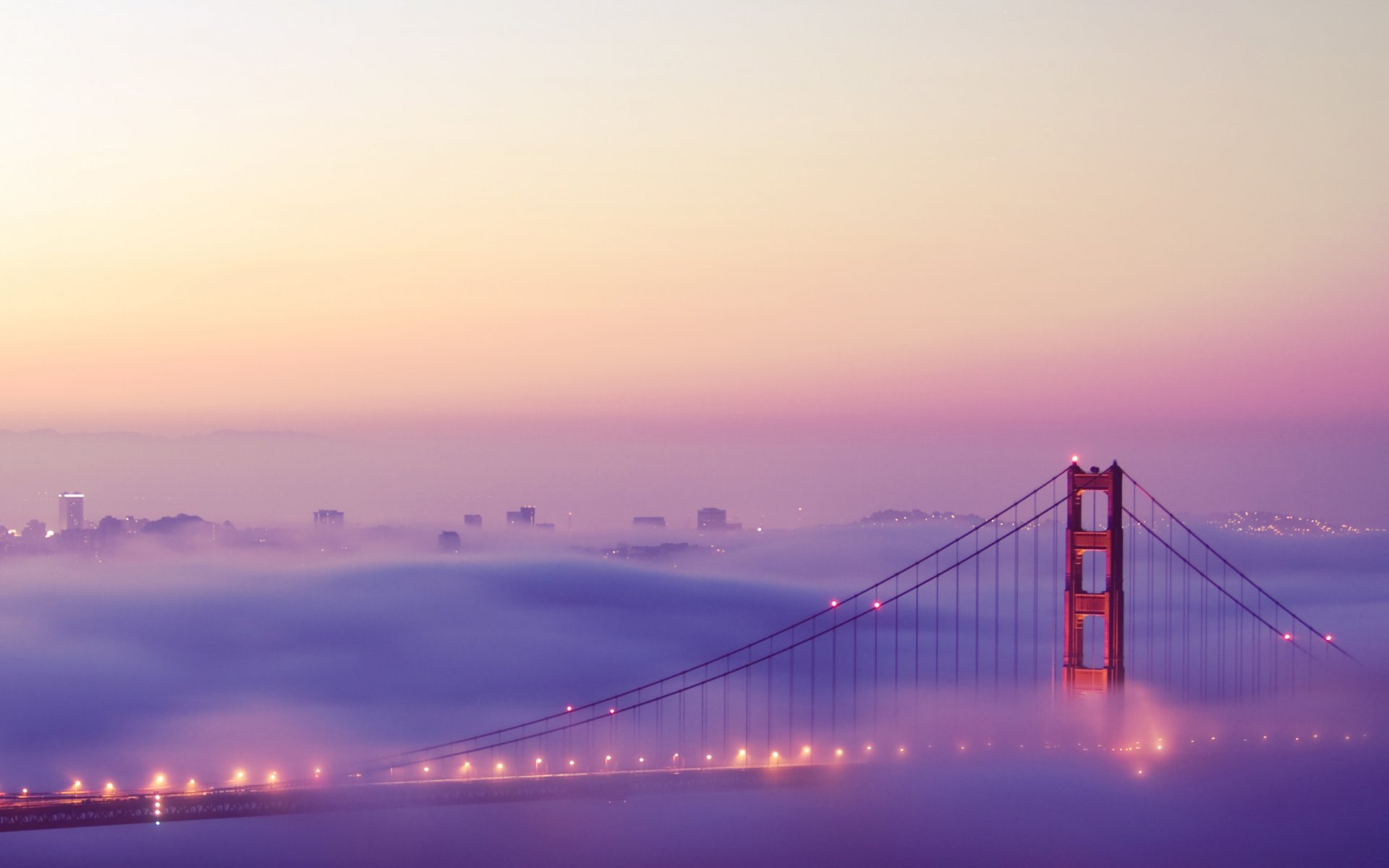 san francisco golden gate bridge san francisco nebel lichter