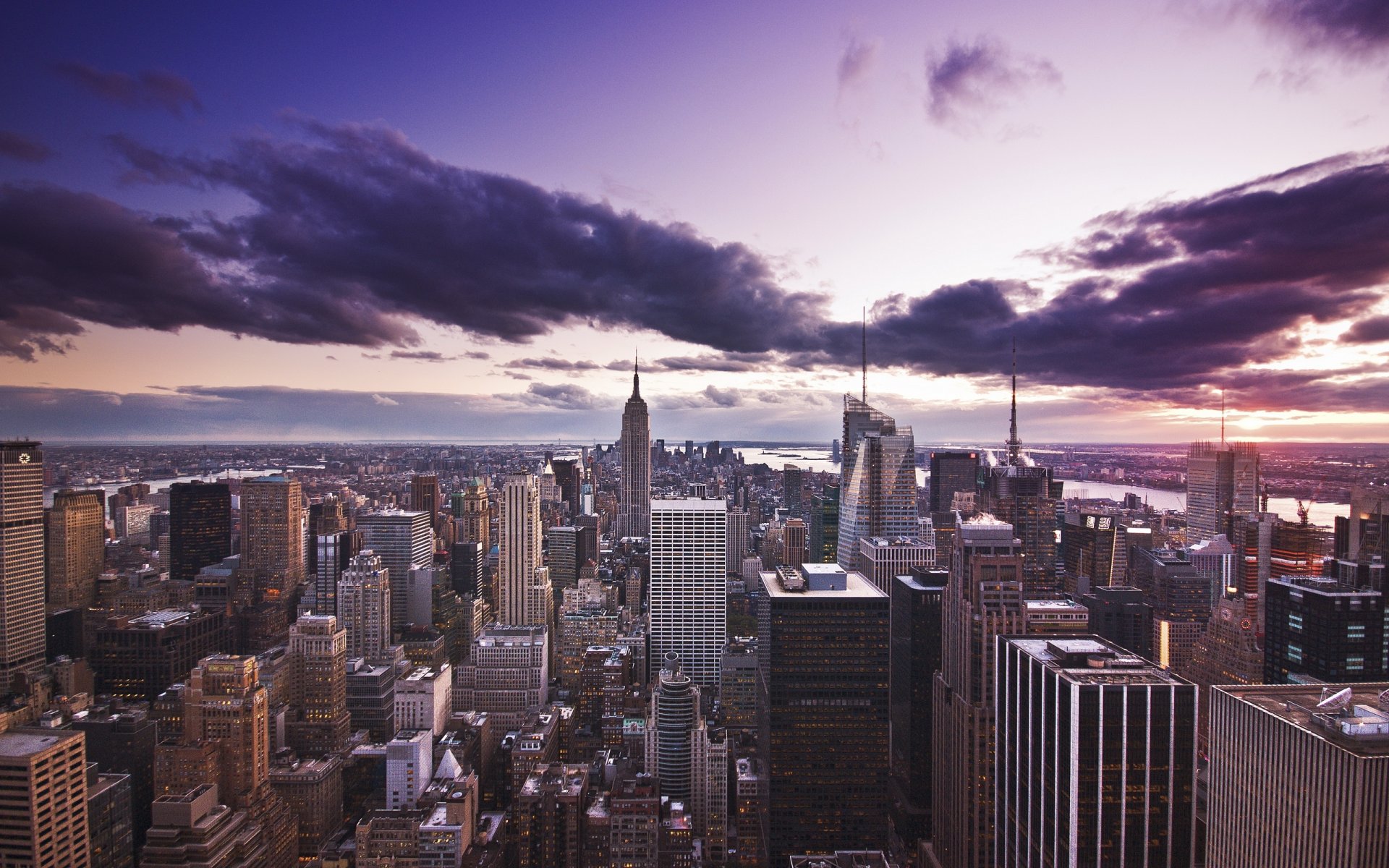 ciudades casas tarde crepúsculo ciudad de la noche nubes cielo estados unidos nueva york usa fotos de ciudades