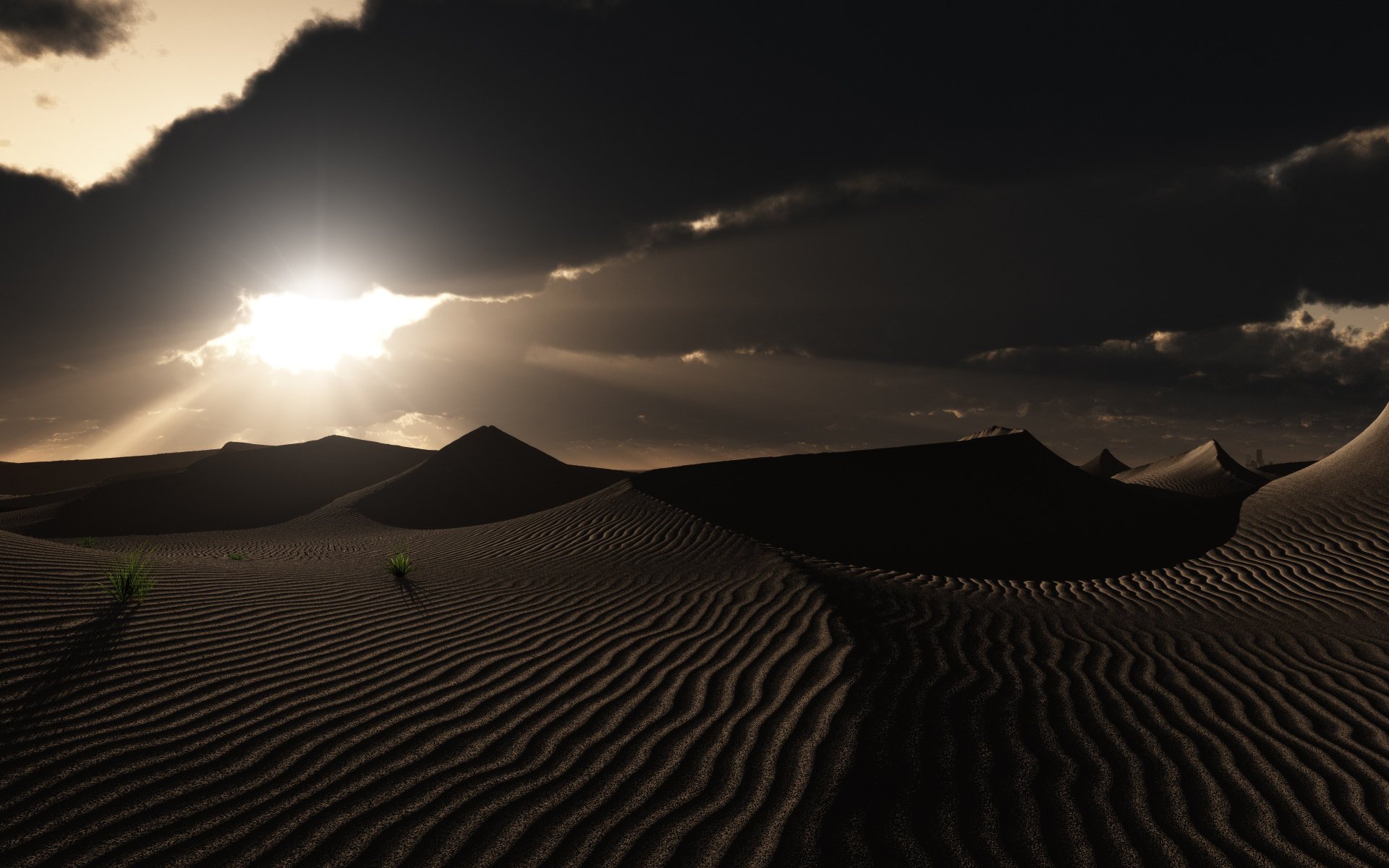 nubes arte puesta de sol huellas desierto hierba dunas naturaleza