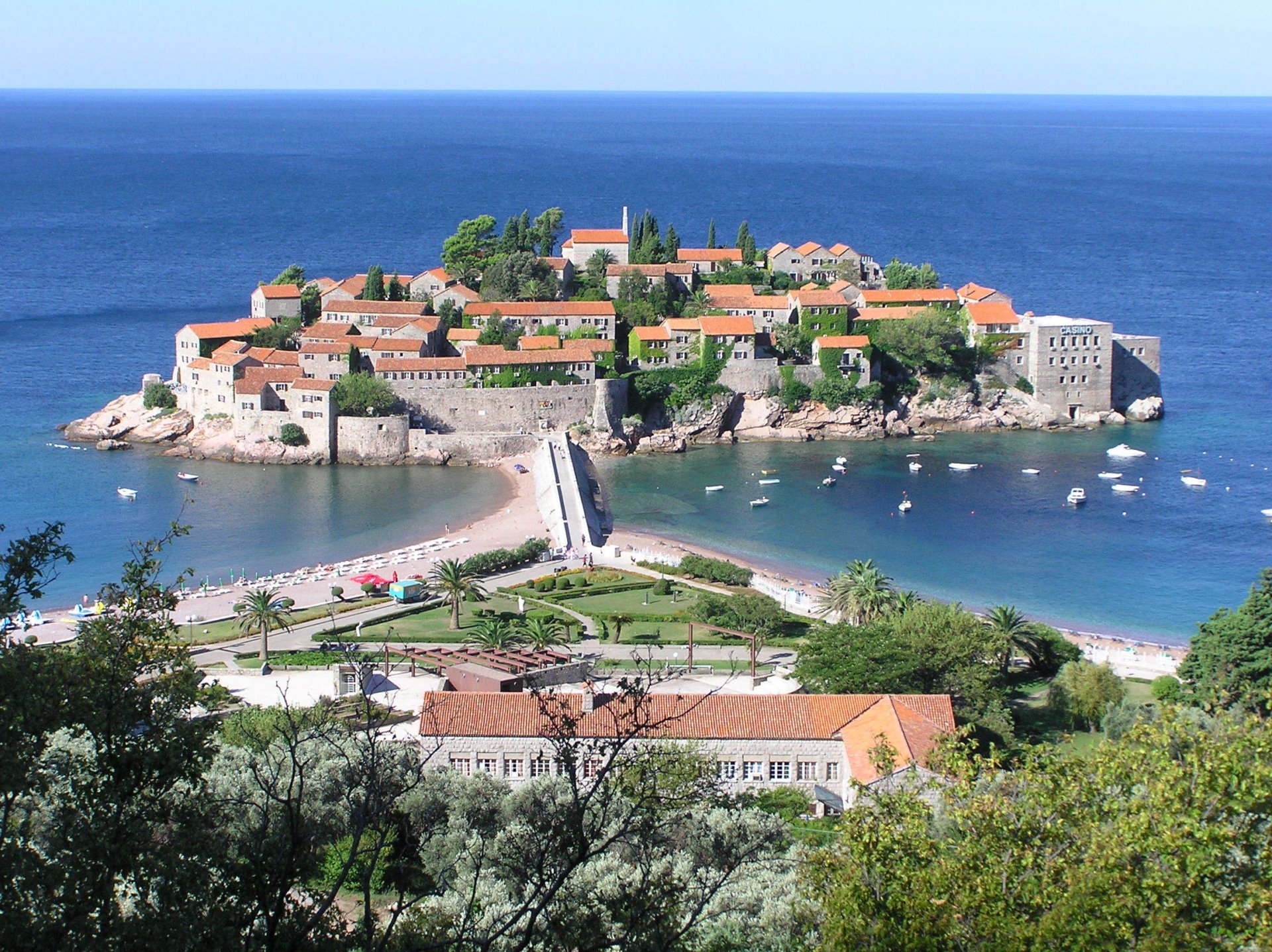 monténégro st. stefan île-hôtel adriatique loisirs tourisme voyage