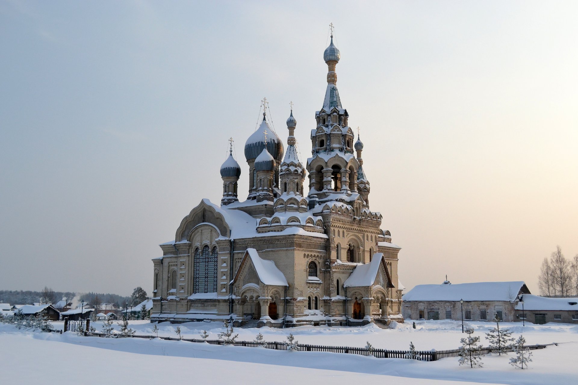 спасский храм село кукобой ярославская область храм зима снег холод россия обои