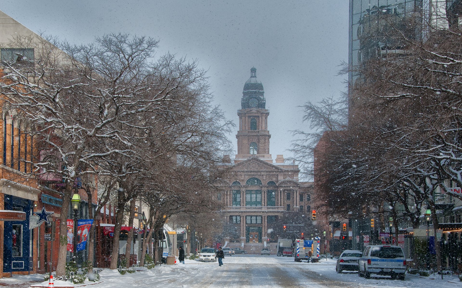 palazzo di giustizia fort worth texas usa neve