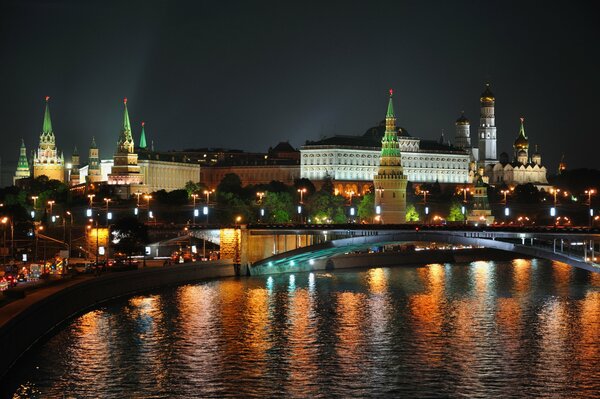 Москва. Кремль. Ночные огни