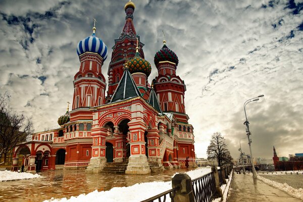 Moscou-cathédrale Saint-Basile fond d écran