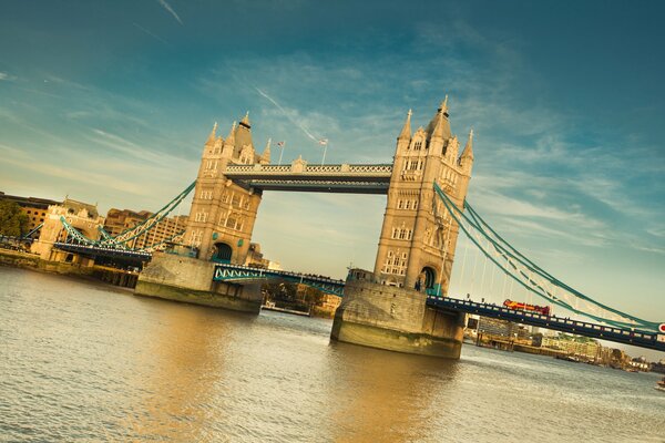 Tower Bridge of the River Thames in London