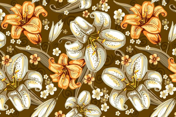Seamless texture of the flower pattern