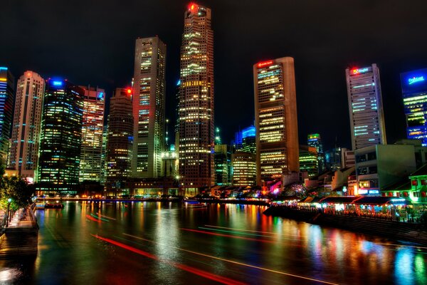 Festival in der Nähe des Flusses in Singapur