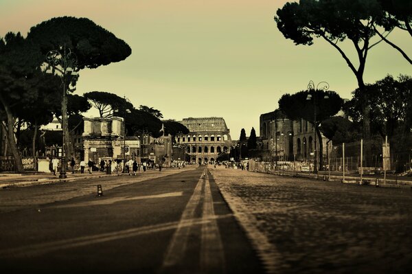 Gloomy and overcast city of Italy