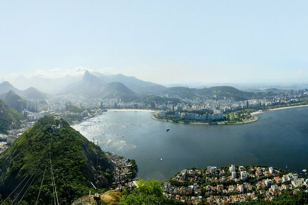 Baie dans l océan de Rio de Janeiro photo pour le papier peint