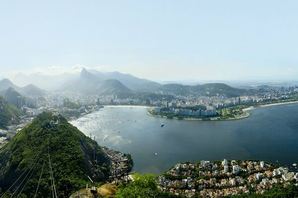 Zatoka w oceanie Rio de Janeiro zdjęcie na tapetę