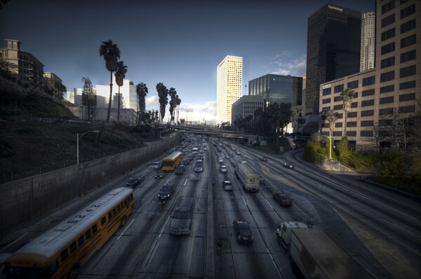 The cityscape of Los Angeles, the city of Angels