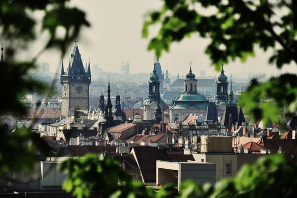 Paysage de la merveilleuse ville de Prague