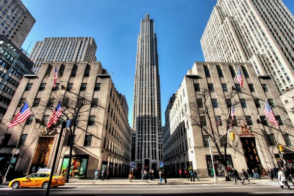 Rockefeller ist das Zentrum in Amerika. Stadt New York