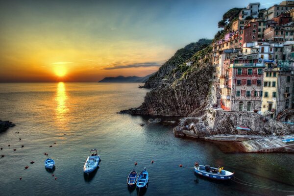 Romantic Italy at sunset