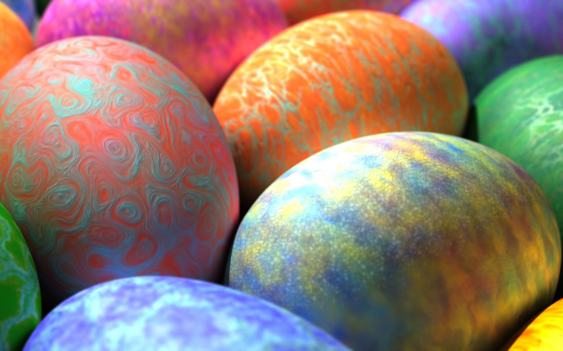 bright colors easter eggs pattern