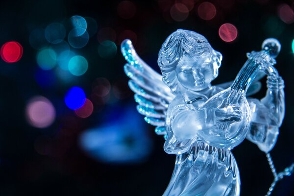 Transparent angel. New Year s decor