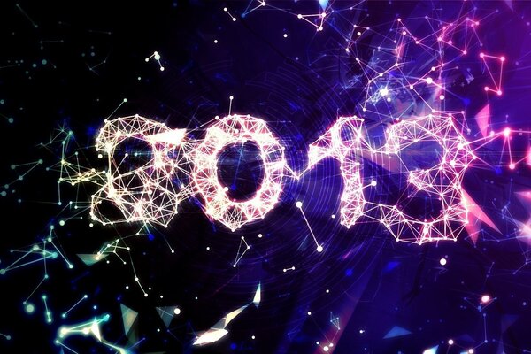Salvapantallas de año nuevo de constelaciones para el año nuevo 2013