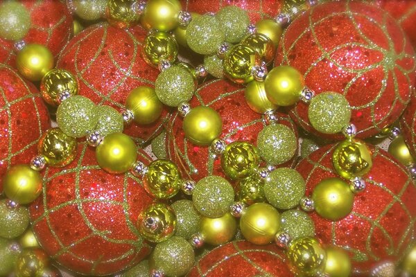 Decorations for the Christmas tree garland and balls